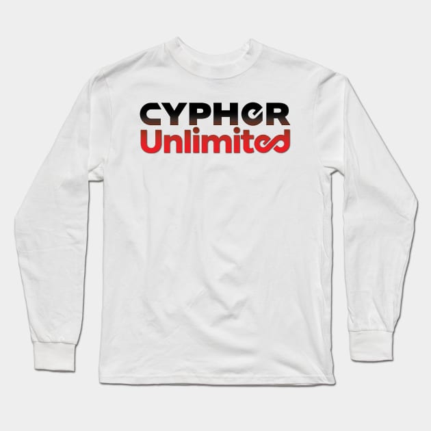 Black and Red CU Logo Long Sleeve T-Shirt by Cypher Unlimited